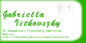 gabriella vitkovszky business card